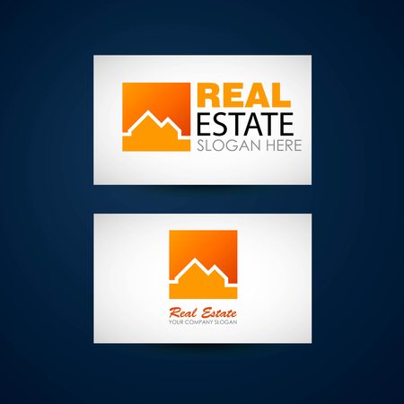 Real estate logo design. Real Estate business company. Building logo. Real estate design concept. Real estate business card design. Architectureのイラスト素材