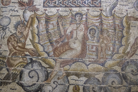 The Toilette of Venus  on the mosaic from roman town Cuiculのeditorial素材