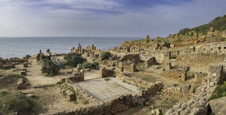 Roman ruins in Tipasa (Tipaza)の写真素材