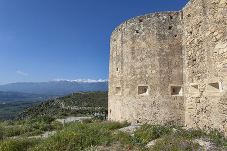 Old fortress near Aptera, Crete, Greeceの写真素材