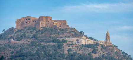 Fort Santa Cruz and church Santa Cruz on the hill over Oran, Algeriaのeditorial素材