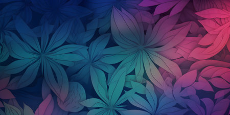 Floral pattern pattern with decorative flowers and plants. Design for wallpaper, wrapping paper, background, fabric. Generative AI contentの素材