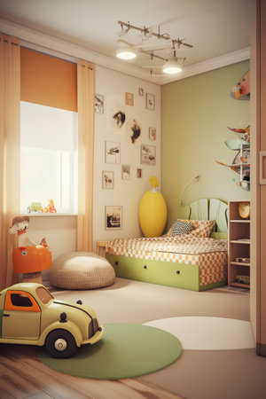 Cozy interior of children room.の素材