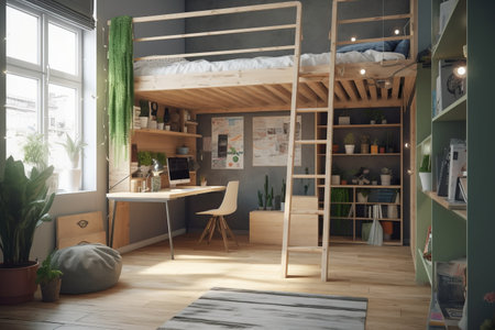 Cozy interior of children room in modern house.の素材