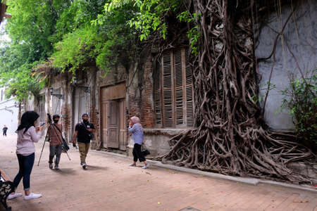 Kota Lama, Semarang / Indonesia - July 6 2020 :  Bike at Kota Lama, Semarang, Central Java, Indonesia.のeditorial素材