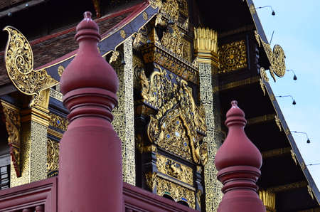 The temple at Royal Park Rajapruek chiangmaiの写真素材