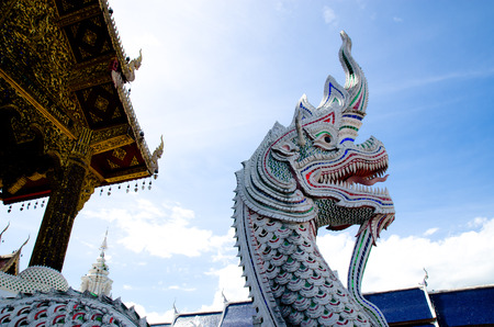 Naga statue in the templeの写真素材