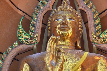 Buddha statue Wat Tham Sua Kanchanaburi Thailandの写真素材