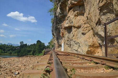 Death Railway Bridge Kanchanaburi Thailandの写真素材