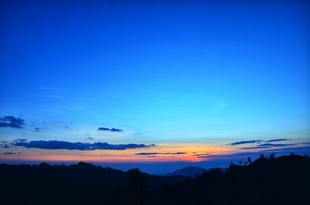 Sun rise in Chiangmai Thailandの写真素材