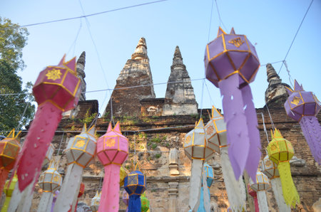 Pagoda in wat jed yod Chiang Mai Thailand