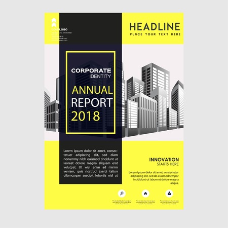 Annual Report illustration, Business Brochure, Flayer Design, Cover Book and Magazine.のイラスト素材