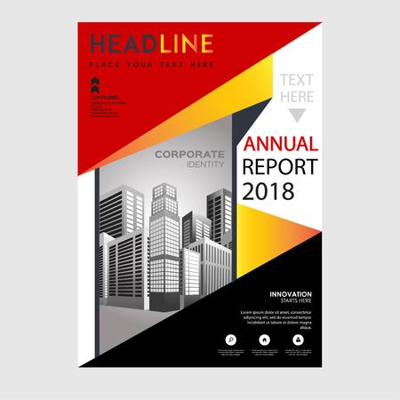 Annual Report Vector illustration, Business Brochure, Flayer Design, Cover Book and Magazine.のイラスト素材