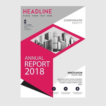 Annual Report Vector illustration, Business Brochure, Flayer Design, Cover Book and Magazine.のイラスト素材