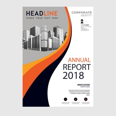 Annual Report Vector illustration, Business Brochure, Flayer Design, Cover Book and Magazine.のイラスト素材