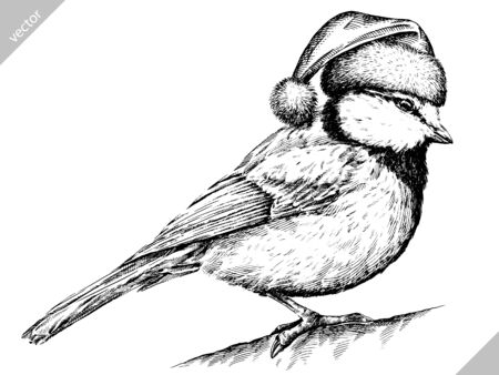 black and white engrave isolated tit art illustrationの写真素材