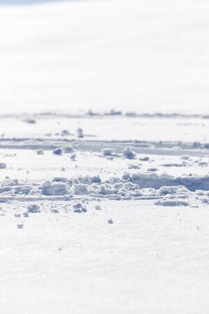 footprint on the snow