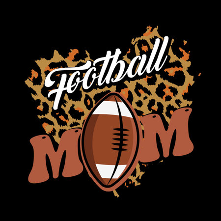 Football Mother's Day typography shirt design for mother lover mom mommy mama Handmade calligraphy vector illustration Silhouetteのイラスト素材