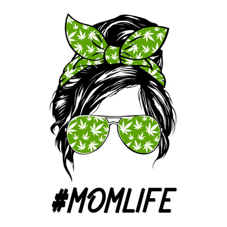 Momlife Mother's Day typography shirt design for mother lover mom mommy mama Handmade calligraphy vector illustration Silhouetteのイラスト素材