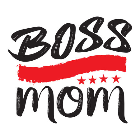 Best mom. Hand drawn vector lettering. Modern brush calligraphy.のイラスト素材