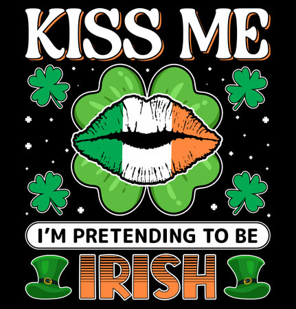 St. Patrick's Day Shirt Design Print Template, Lucky Charms, Irish, everyone has a little luck Typography Designのイラスト素材