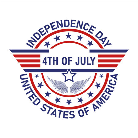 4th july shirt design Print template happy independence day American typography design.のイラスト素材