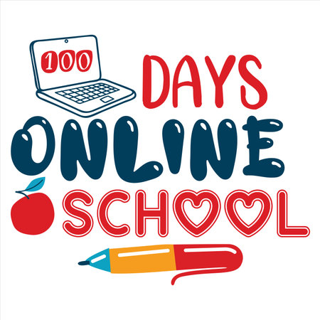 100 Days of School with My Friendly Monsters â Cute and Funny Monster-Themed T-Shirt Design for Kids, Preschoolers, and Teachers to Celebrate Classroom Milestones in a Playful Wayのイラスト素材