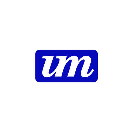 "um" company name initial letters monogram. um company logo.のイラスト素材