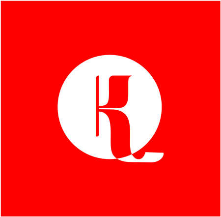 K company name initial letter monogram. K letter logo.のイラスト素材