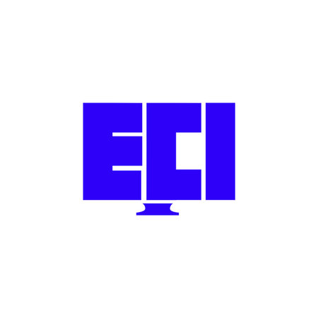 ECI letters in Computer shape. ECI computer icon.のイラスト素材 [40176406173 ...