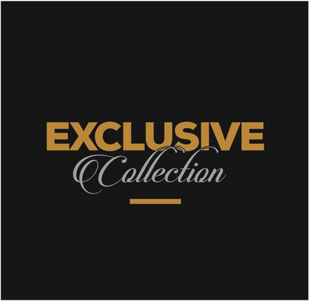 Exclusive collection. Exclusive collection typography unit vector.のイラスト素材