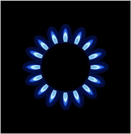 gas burner fame vector. Gas burner light vector.のイラスト素材