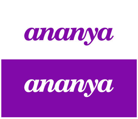 Ananya Typographic lettering. Ananya company logo.のイラスト素材