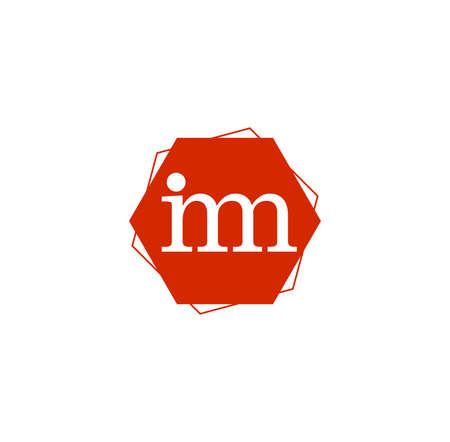 INM IN HEXAGON VECTOR. IM MONOGRAM. INM TYPOGRAPHY .のイラスト素材