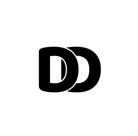 DD brand letters. DD monogram. DD letters interact each other.のイラスト素材