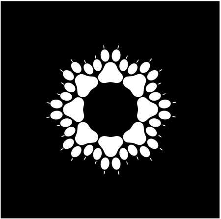 Tiger foot print icon. Tiger paw print symbol unit.のイラスト素材