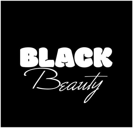 Black beauty lettering on black background.のイラスト素材