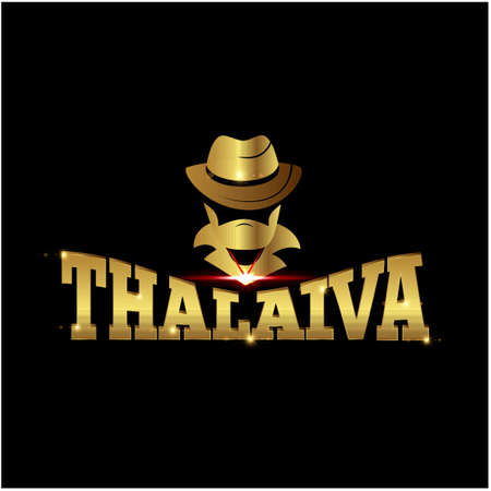Thalaiva (boss) logo. Thalaiva says in south indian people to boss. Strong person means Thalaiva.のイラスト素材