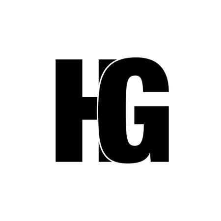 HG company initial letters monogram. HG joined letters .のイラスト素材