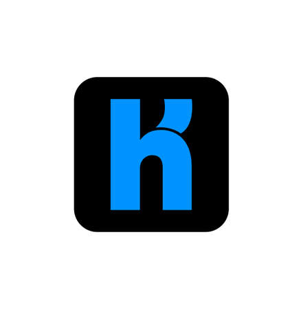 HK Letters company name initial . HK typography .のイラスト素材