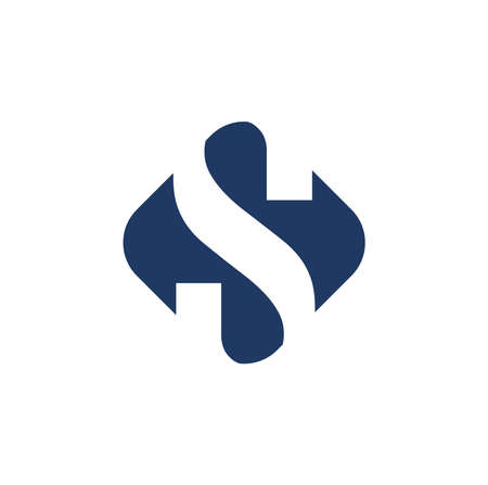 S company name initial letter monogram. S brand.のイラスト素材