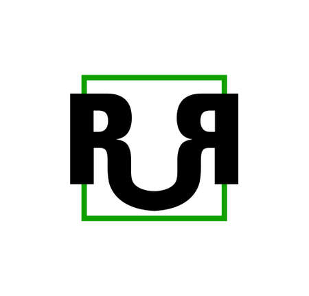 RUR company name initial letters monogram. RUR Letters Icon.のイラスト素材