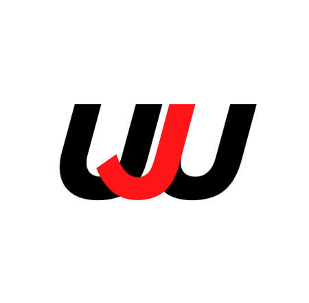UJU company name initial letters monogram. UJU letters icon.のイラスト素材