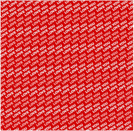 'Love you' text written Background with red colour.のイラスト素材