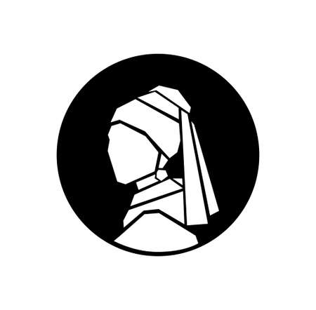 The Girl With A Pearl Earring icon vector.のイラスト素材