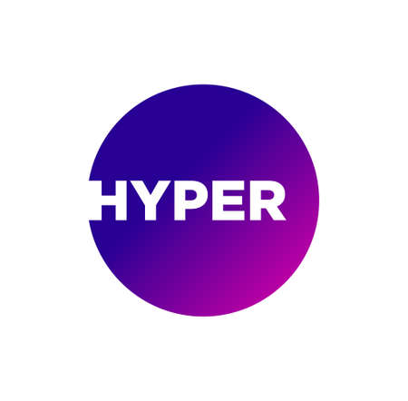 Hyper brand icon on colorful round.のイラスト素材