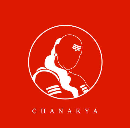 Chanakya face icon. Chanakya face round icon.のイラスト素材