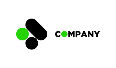 four dots monogram. Dots company icon.のイラスト素材