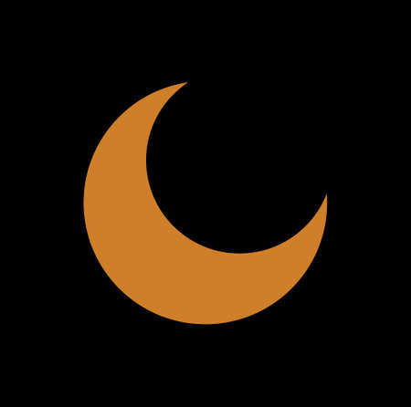 Golden moon on black background. soneka chand.のイラスト素材