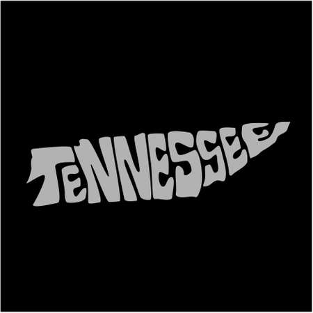 Tennessee map typography. Tennessee state map typography. Tennessee lettering.のイラスト素材